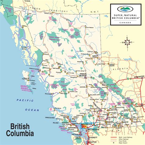 National Parks Map Bc
