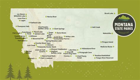 National Parks Map Montana