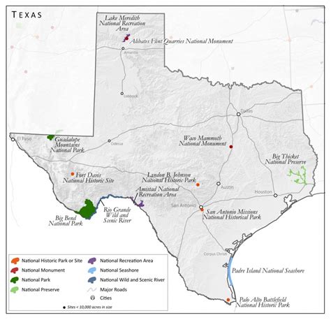 National Parks Map Texas