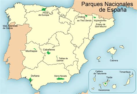 National Parks Spain Map
