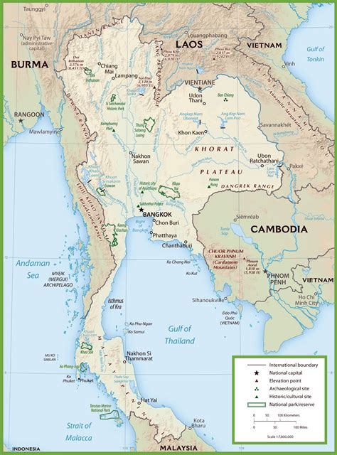 National Parks Thailand Map