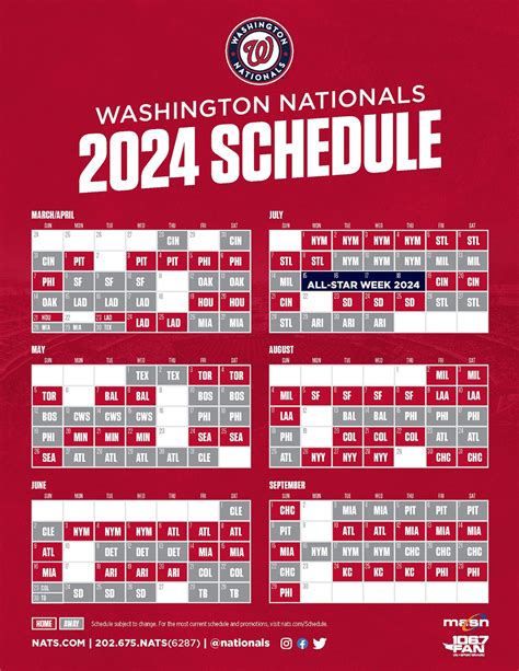 national baseball team schedule