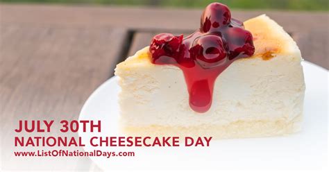 national cheesecake day 2026