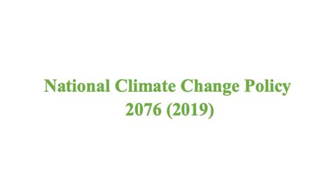 national climate change policy 2076