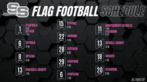 national flag football schedule