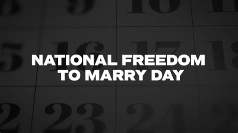 national freedom to marry day 2023