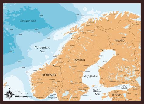 national geographic map of norway