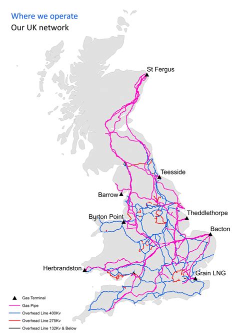 national grid route map