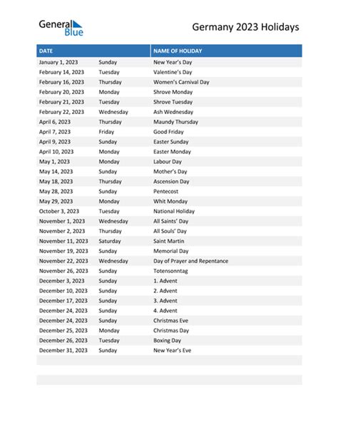 national holidays germany 2023