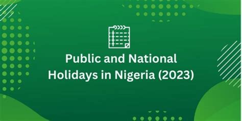 national holidays in nigeria