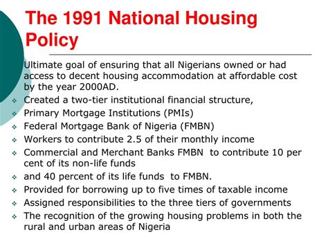 national housing policy in nigeria pdf