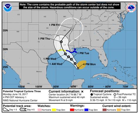 national hurricane center forecast map