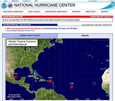 national hurricane center website data