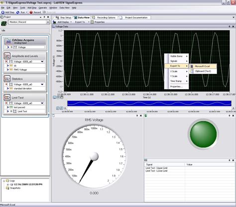 National Instruments Data Logging Software
