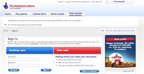 national lottery login my account