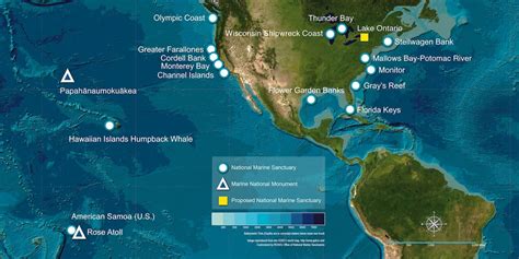 national marine sanctuary map