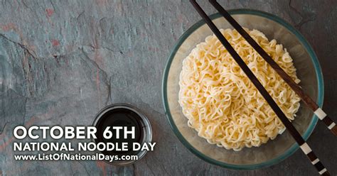 national noodle day 2024