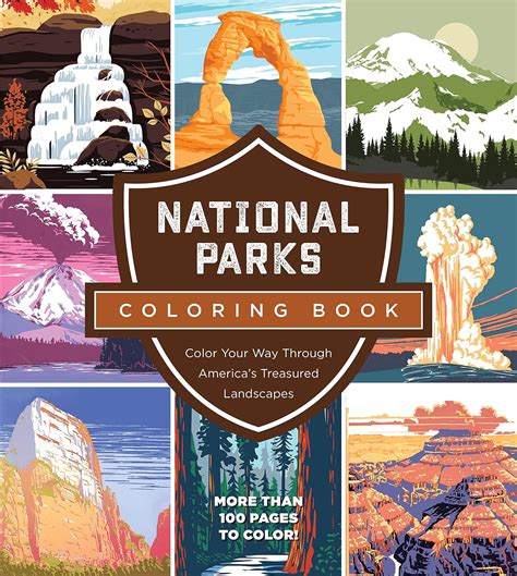 The National Parks Poster Coloring Book Book by Ian Shive Official