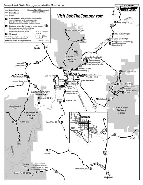 national parks in utah map and camping