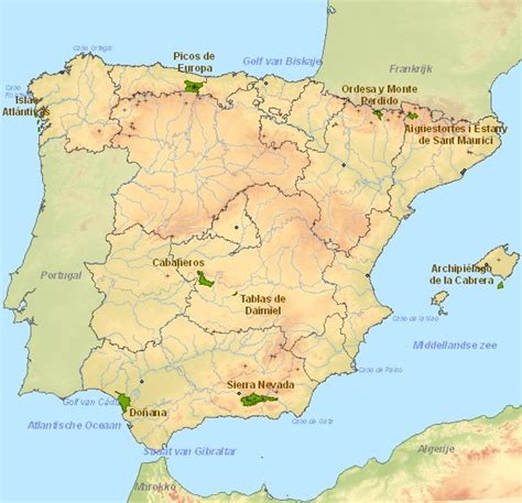 National Parks Spain Map