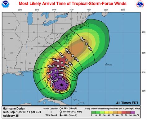 national weather service hurricane track