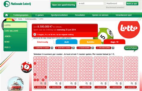 nationale loterij belgie resultaten