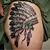 native american headdress tattoo