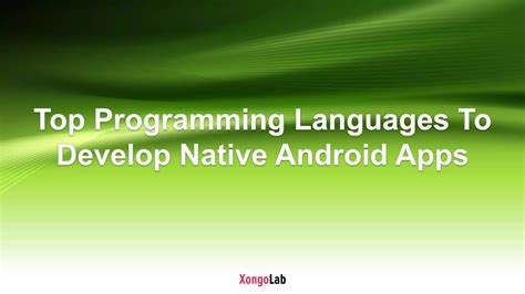 native android app development language