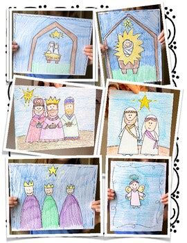 Nativity Scene Directed Drawing
