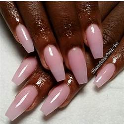 Natural Pink Nails On Dark Skin