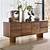 natural wood media console