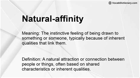 natural affinity meaning