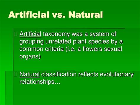 Natural And Artificial System Of Plant Classification