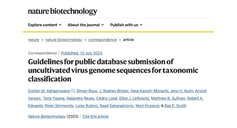 Nature Biotechnology Guidelines
