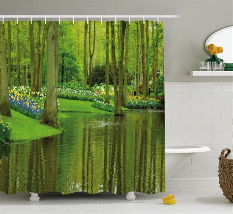 Bathroom Shower Curtain Nature Landscape Shower Curtains Jungle Trees