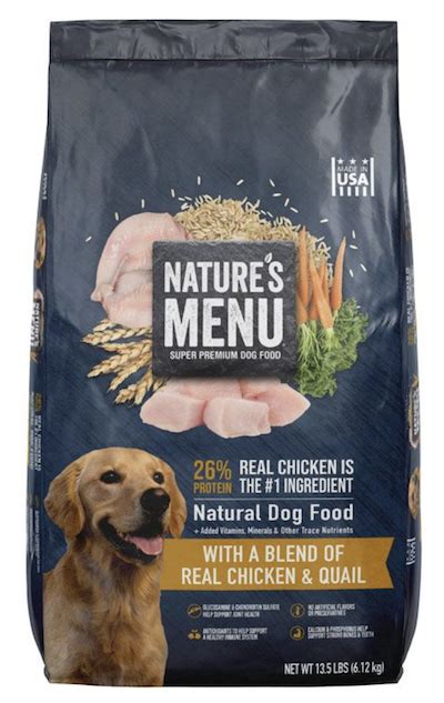 natures menu dog food recall