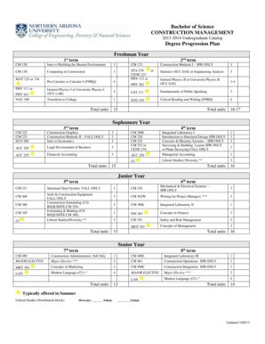 nau progression plans