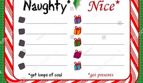 Naughty And Nice List Template