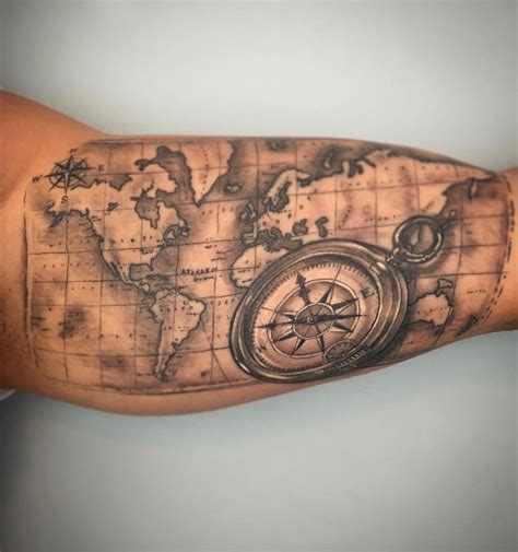 The Best Nautical Map Tattoo Designs 2023