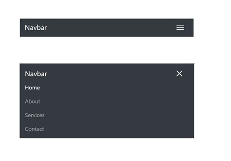 Navbar Toggle Button Bootstrap 4