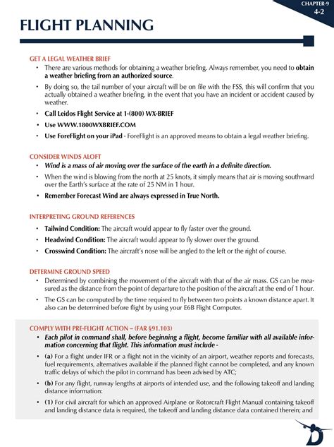 Navigation And Flight Planning Lesson Plan
