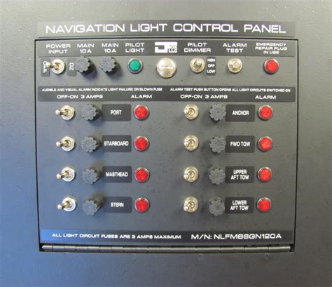 Navigation Light Panel In Ship