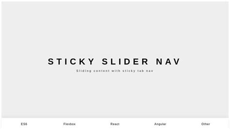 Navigation Slider Codepen