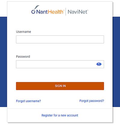 navinet provider login official site account