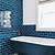 navy and white wall tiles