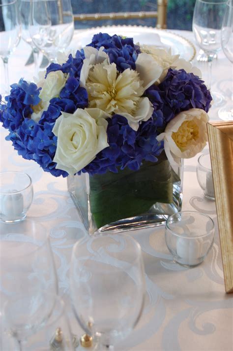 60 Artificial Navy Blue Eastern Lily Wedding Flower Vase Centerpiece