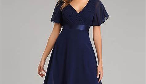 5 beautiful navy blue dresses for curvy women