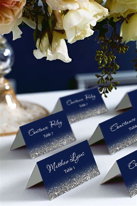 Navy Blue Wedding Place Card Designed by Rodo Creative, Manchester