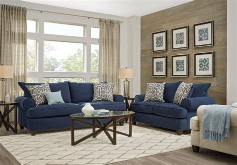 Navy Blue Living Room Set