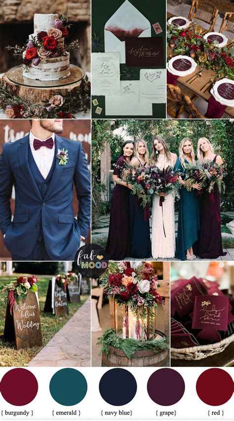 Navy And Emerald Fall Wedding